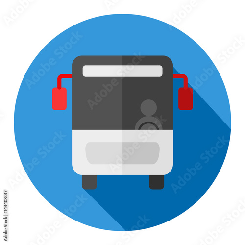 Bus flat design vector icon