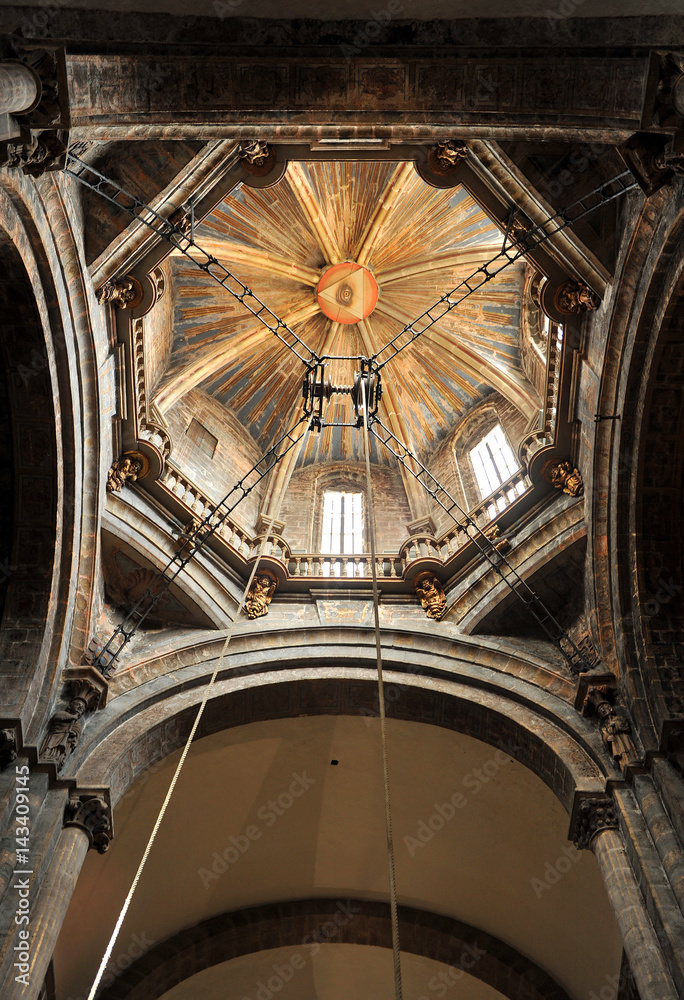Interior de la Catedral de Santigo de Compostela, España