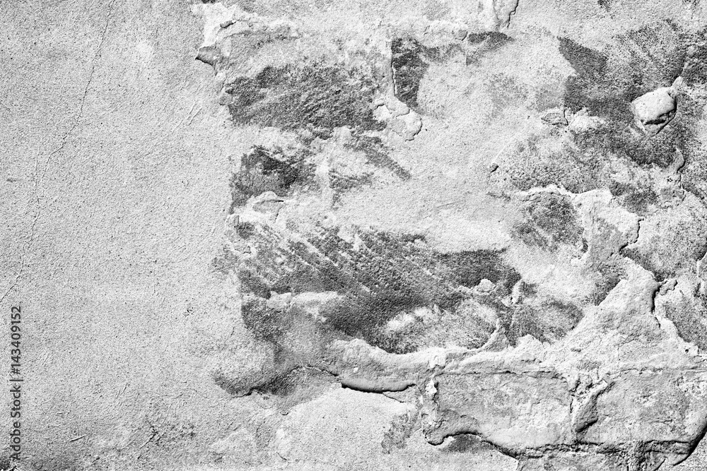 Old plaster over gray street wall Old plaster over gray street wall