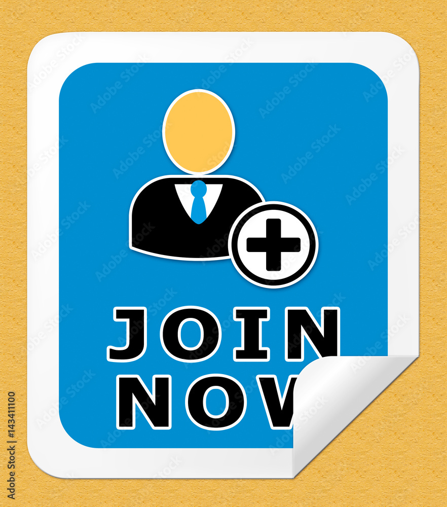 Join Now Icon Meaning Admission 3d Illustration Join Now Icon Meaning Admission 3d Illustration
