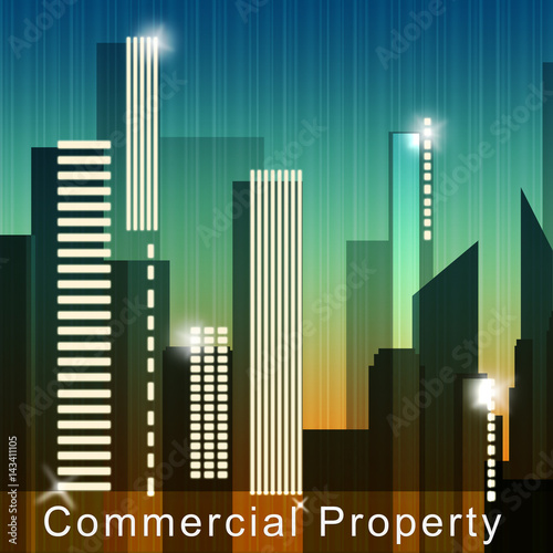 Commercial Property Means Real Estate Sale 3d Illustration