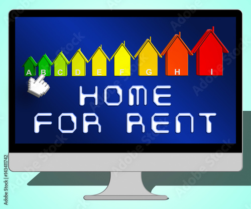 Home For Rent Representing Property Rentals 3d Illustration