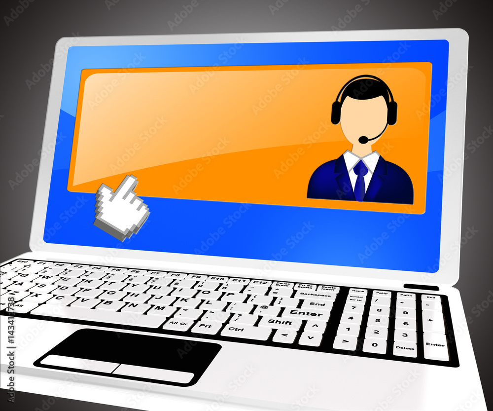 Helpdesk Voip With Blank Space 3d Illustration Helpdesk Voip With Blank Space 3d Illustration