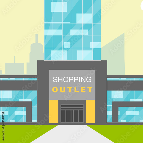 Fototapeta Naklejka Na Ścianę i Meble -  Shopping Outlet Shows Retail Shopping 3d Illustration