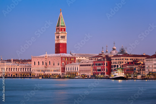Campanile, Doges Palace and Venice Skyline in the Morning, Venice, Italy photo