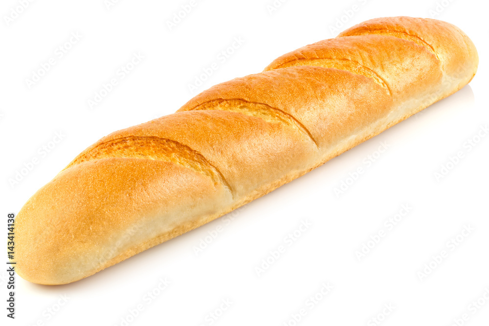 Fresh aromatic organic baguette, isolated on white background. Fresh aromatic organic baguette, isolated on white background.