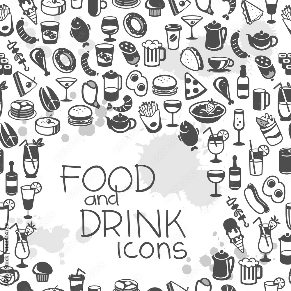 food and drink icons food and drink icons