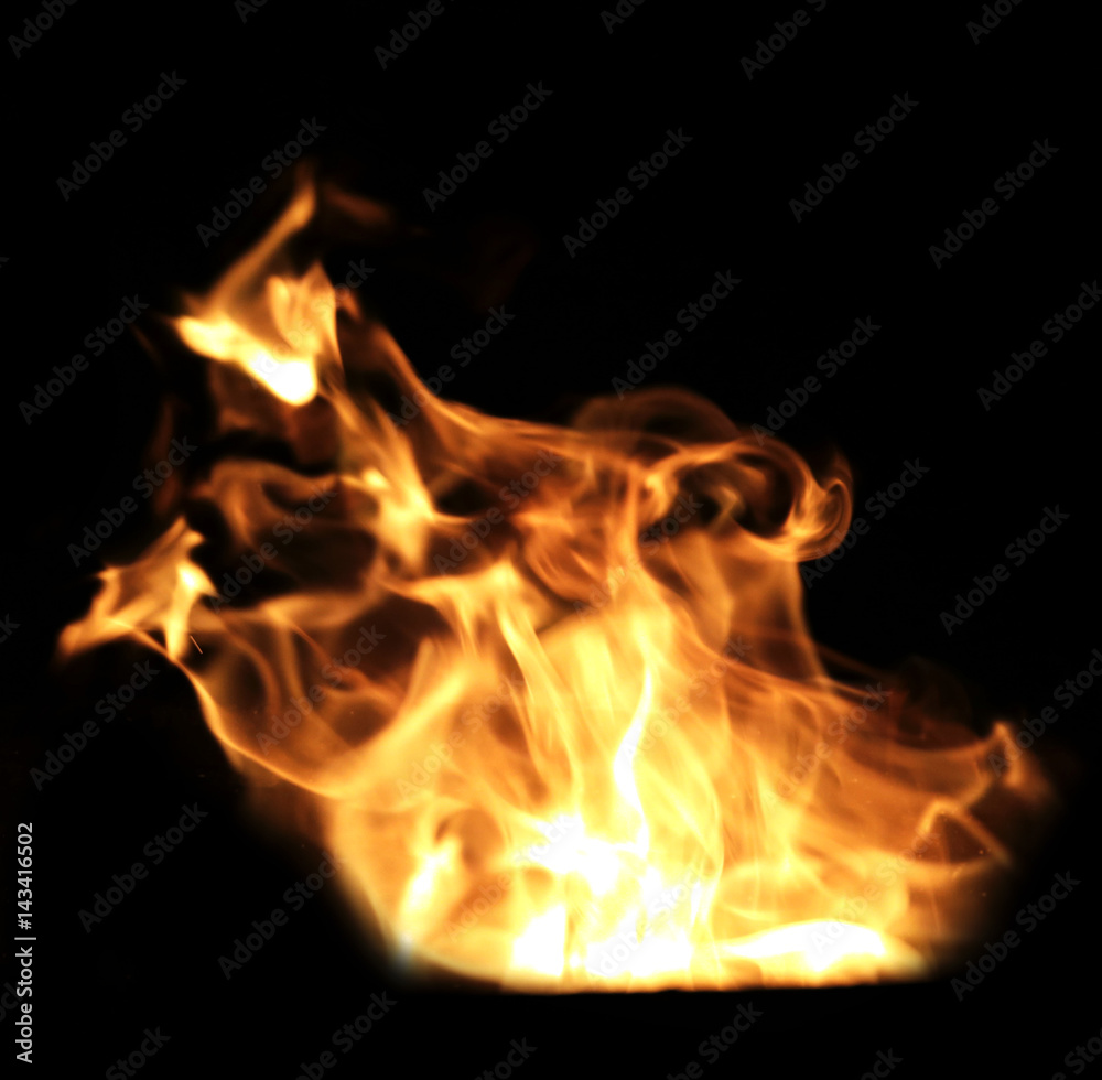 A fiery column of flaming fire