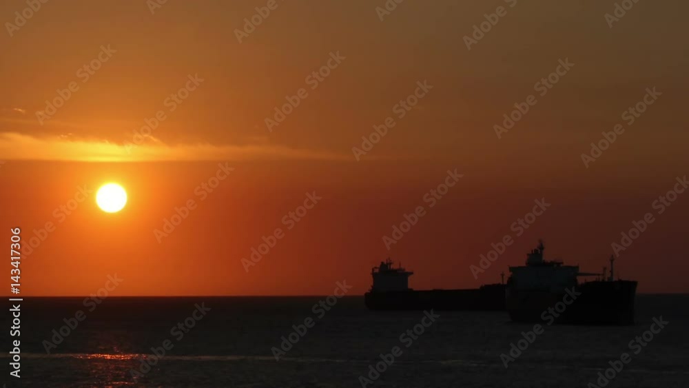 Sunset time lapse on the caribbean sea Sunset time lapse on the caribbean sea