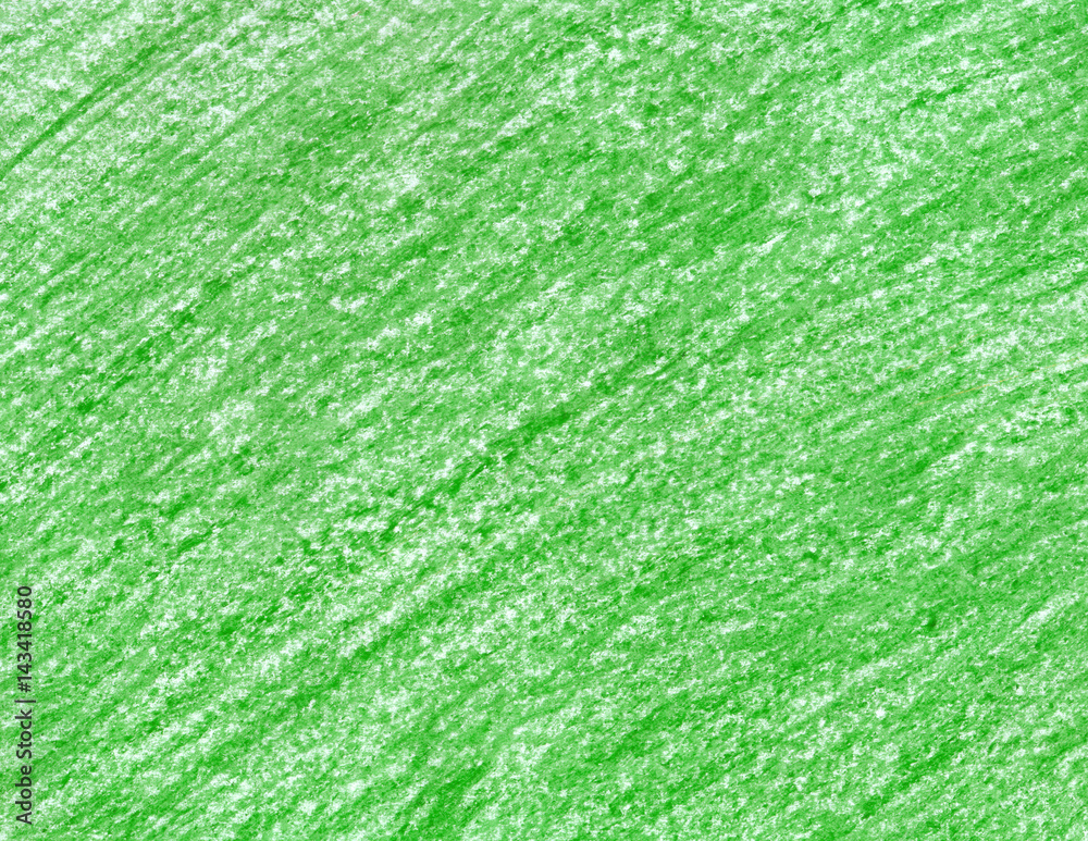 Hand drawn green texture. Crayons background. Olive line with a pencil