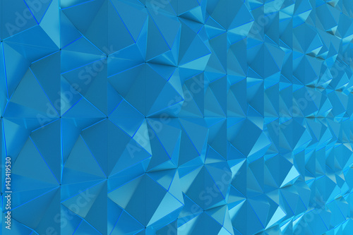 Pattern of blue pyramid shapes