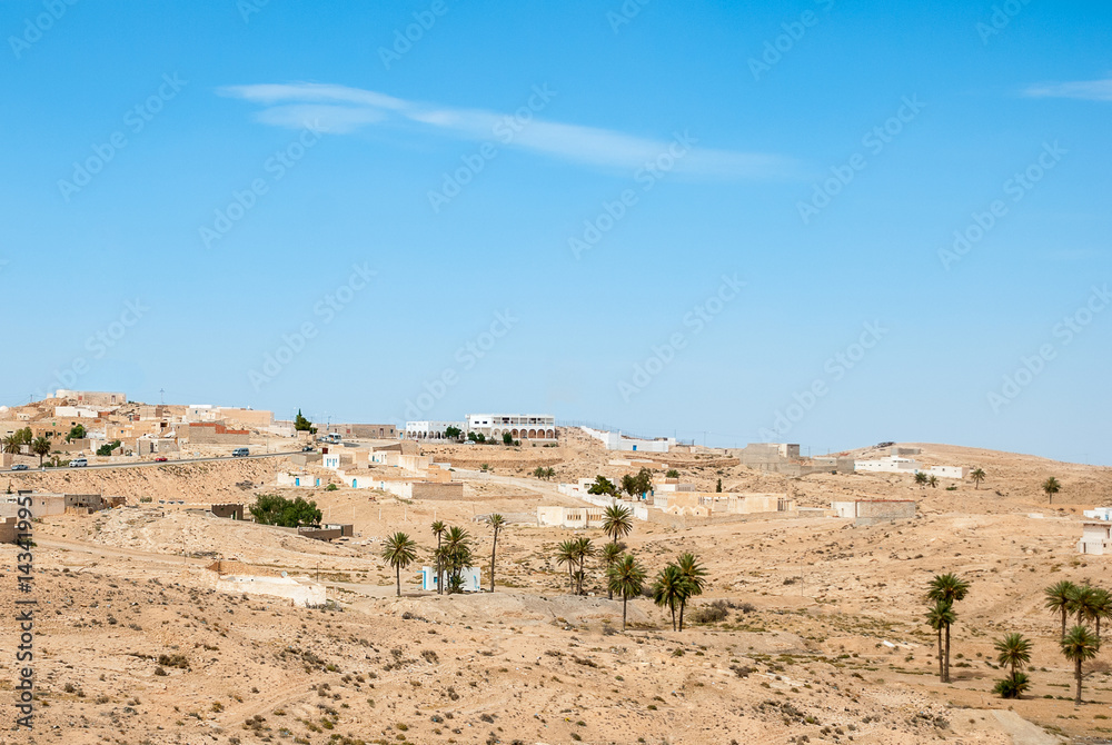 A small Arab town in the desert