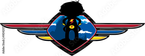 Cartoon Heroic Superhero Character