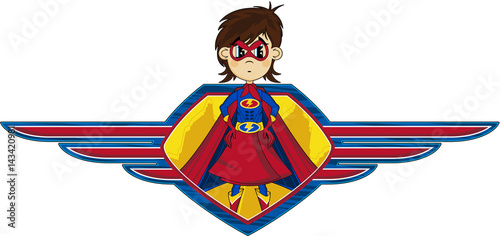 Cartoon Heroic Superhero Character