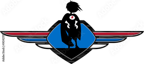 Cartoon Heroic Superhero Character