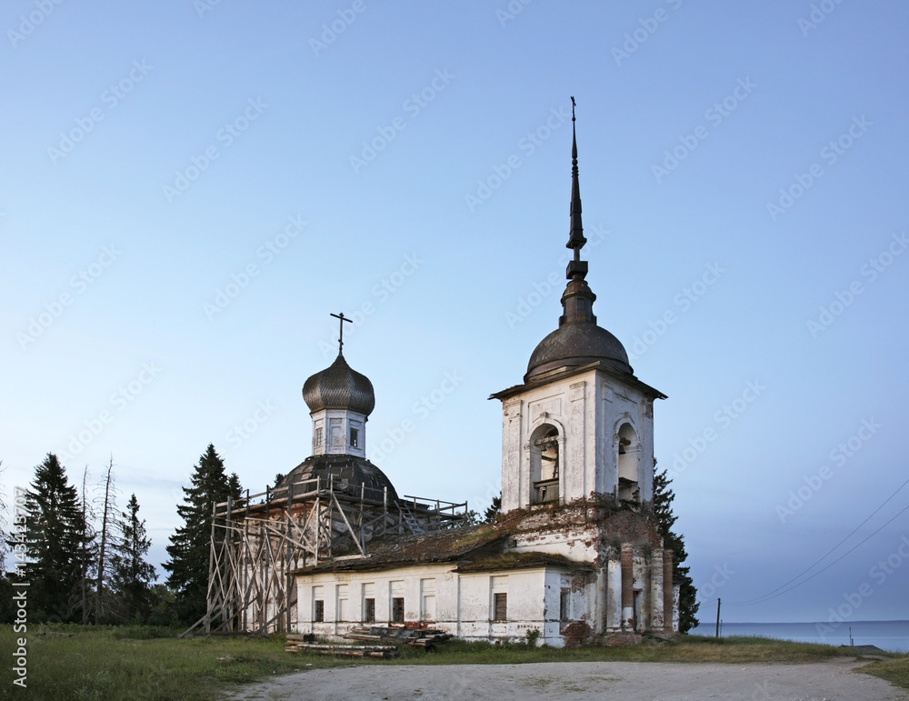 Church of Sts. Peter and Paul at Morshchikhinskaya village. Kargopolsky District. Arkhangelsk Oblast. Russia