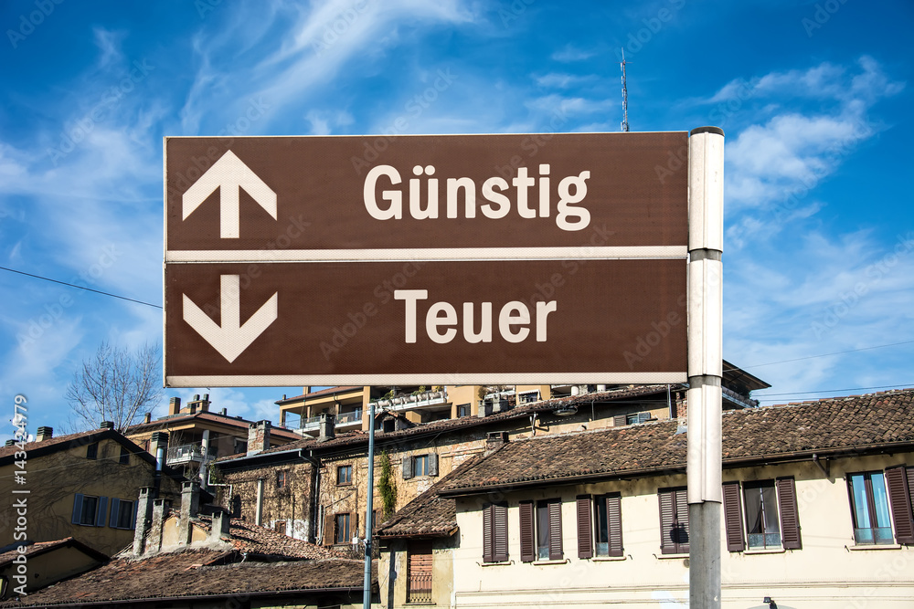Obraz premium Schild 230 - Günstig