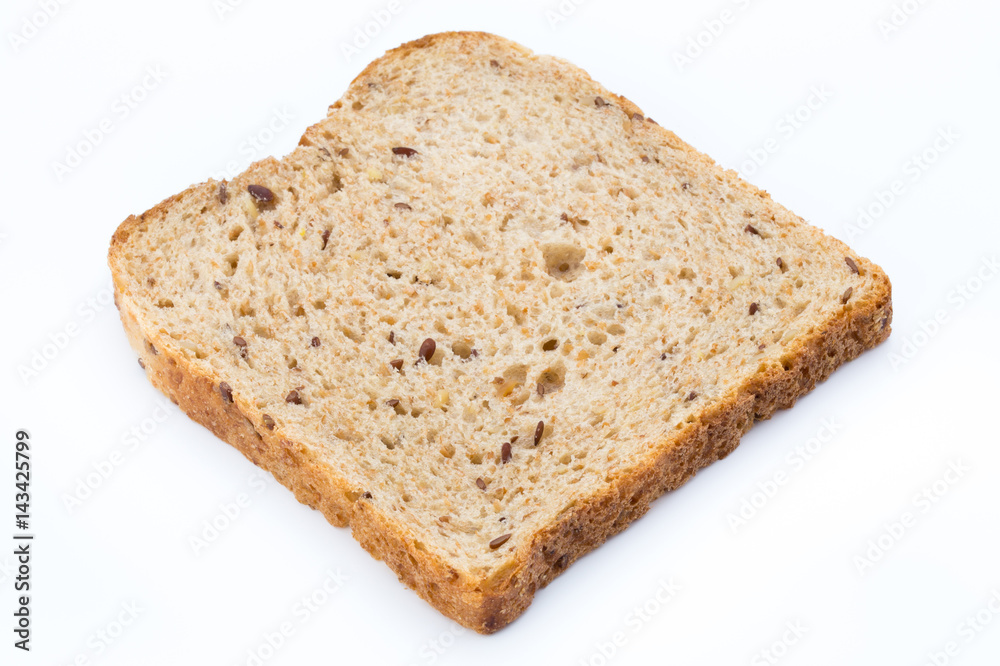 Slices of rye bread isolated on white background. Slices of rye bread isolated on white background.