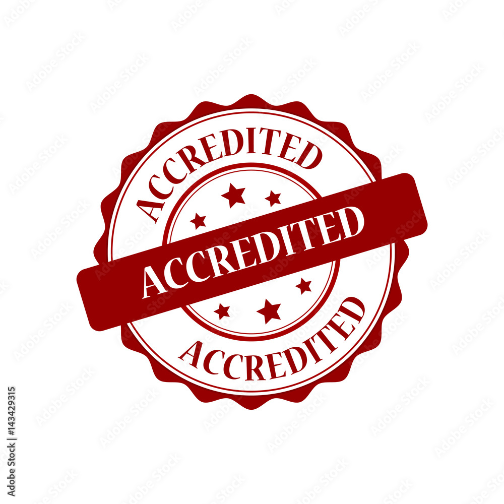 Obraz premium Accredited red stamp illustration