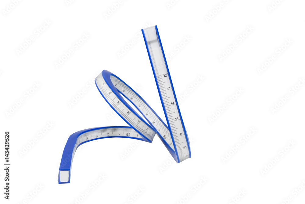 Flexible curve ruler on a white background Flexible curve ruler on a white background