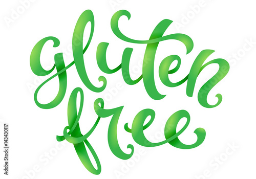 Gluten free conceptual handwritten phrase