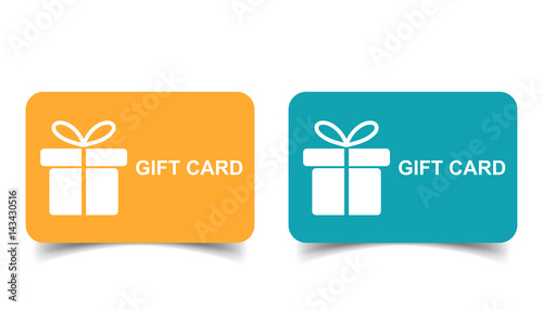 Gift card. Discount coupon. Flat vector illustration