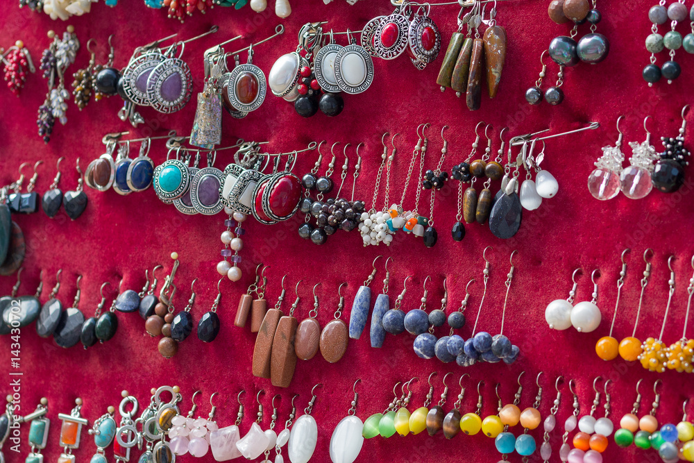 Exposed variety of earring jewelry for sale