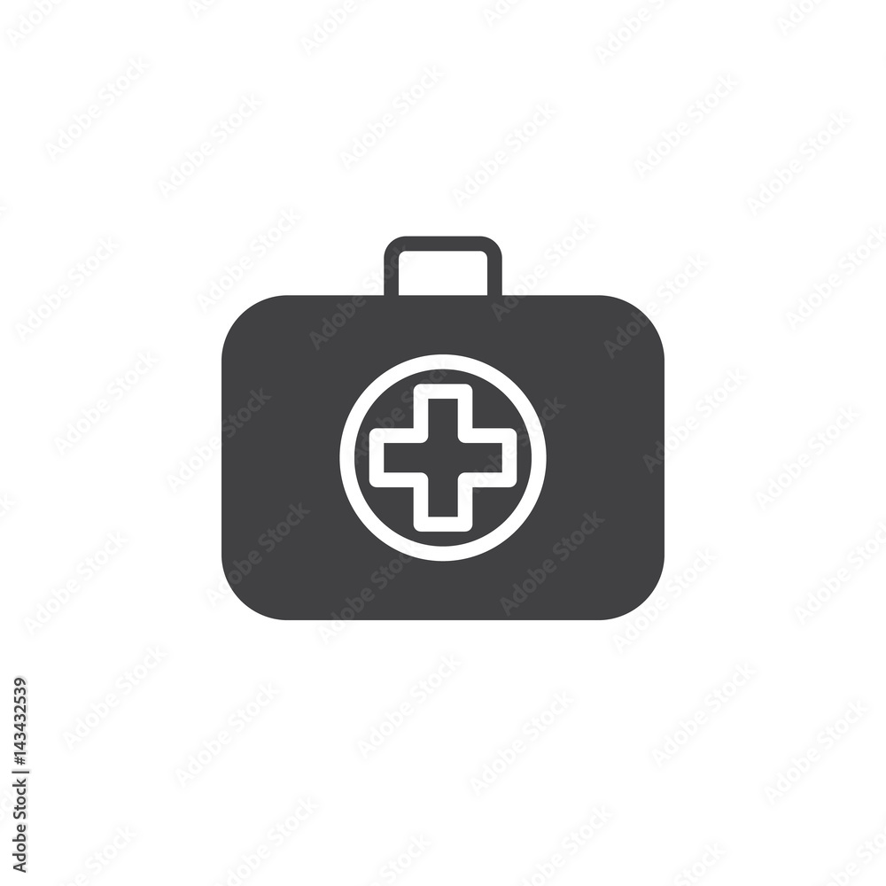 Medical bag icon vector, filled flat sign, solid pictogram isolated on white. First aid kit symbol, logo illustration. Pixel perfect Medical bag icon vector, filled flat sign, solid pictogram isolated on white. First aid kit symbol, logo illustration. Pixel perfect