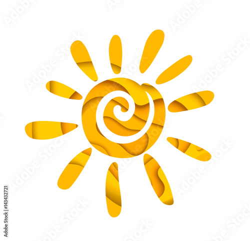 Abstract summer sun. Logo design.