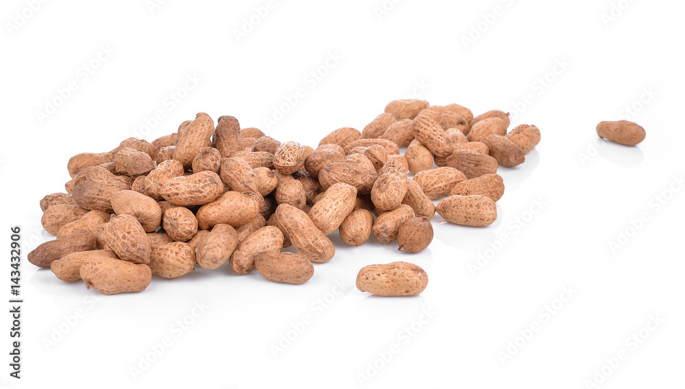 Peanut isolated on white background (peanut) Peanut isolated on white background (peanut)