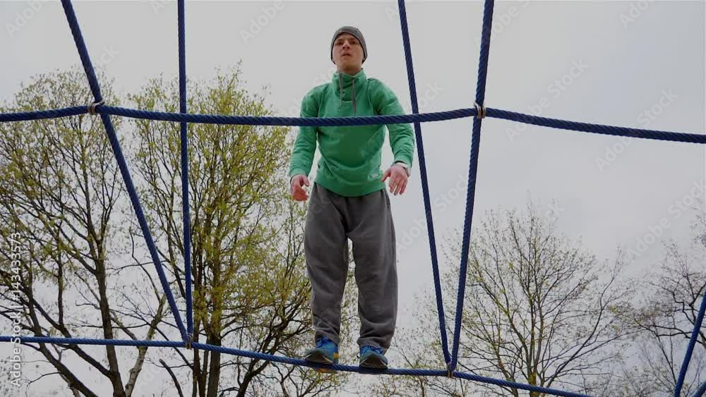 young boy backflip Slow motion young boy backflip Slow motion