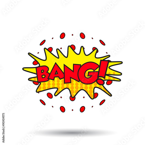 Bang comic sound effects. Sound bubble speech with word and comic cartoon expression sounds vector illustration.