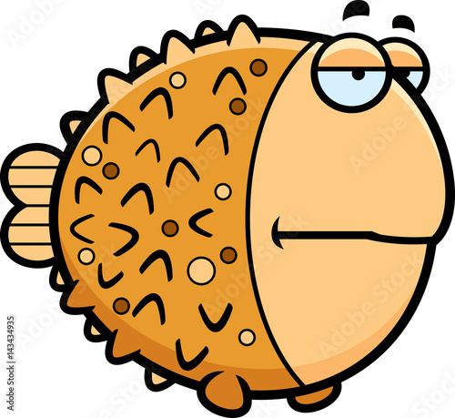 Bored Cartoon Pufferfish