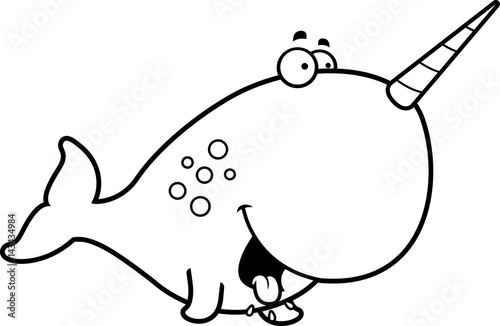 Hungry Cartoon Narwhal