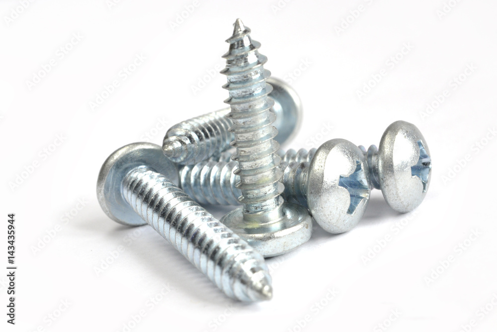 Screws on white Screws on white