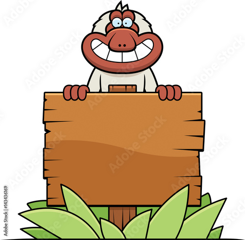 Cartoon Macaque Sign
