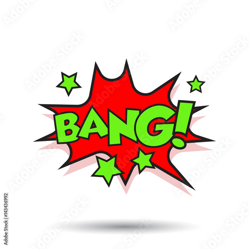 Bang comic sound effects. Sound bubble speech with word and comic cartoon expression sounds vector illustration.