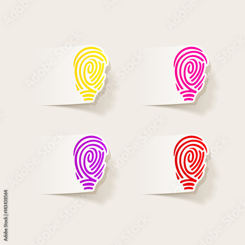 realistic design element: fingerprint