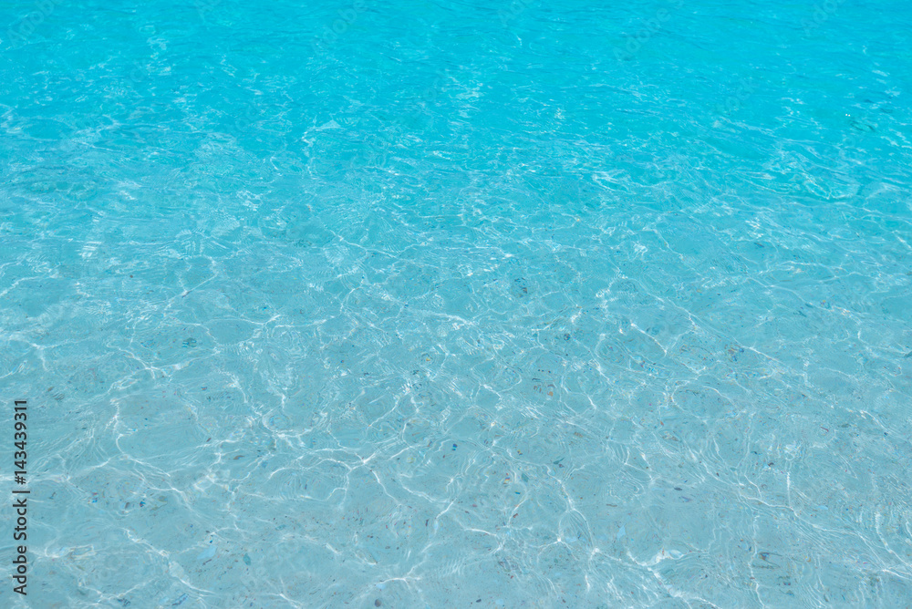 Crystal clear blue sky water 