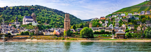Germany travel - cruise over Rhine valley - pictorial town Oberwesel