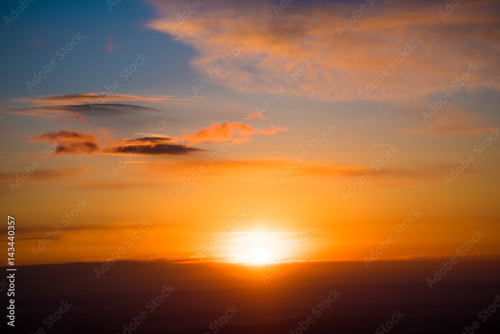 Sunrise at Kirifuri highland