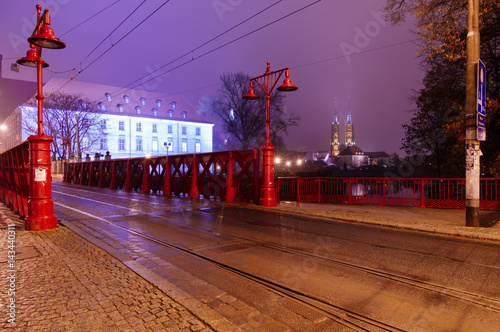 Most Piaskowy the Red Bridge in Wroclaw ,Silesia ,Poland