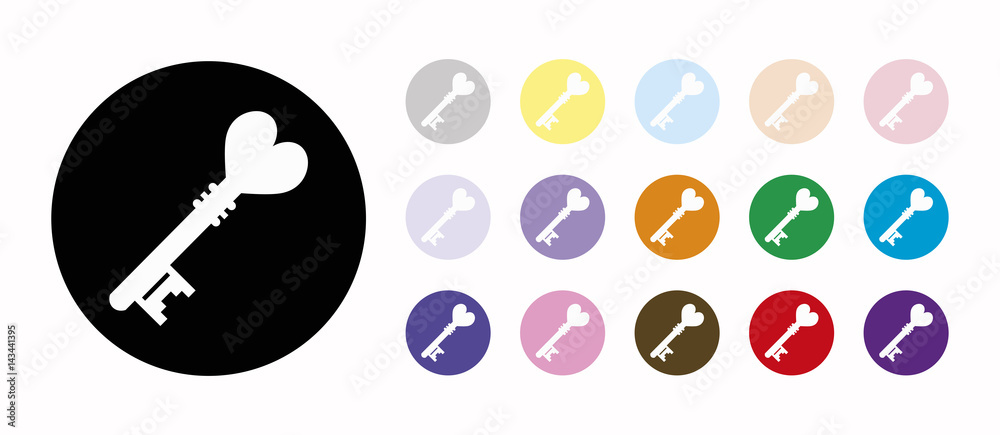 key to love set icons key to love set icons