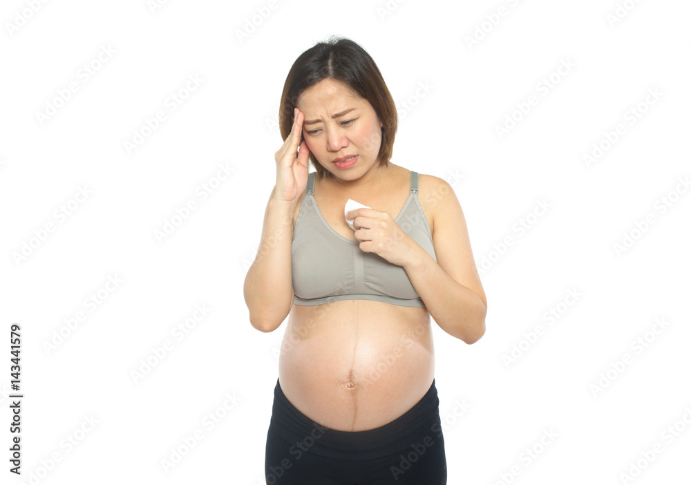 pregnant woman having a headache pregnant woman having a headache