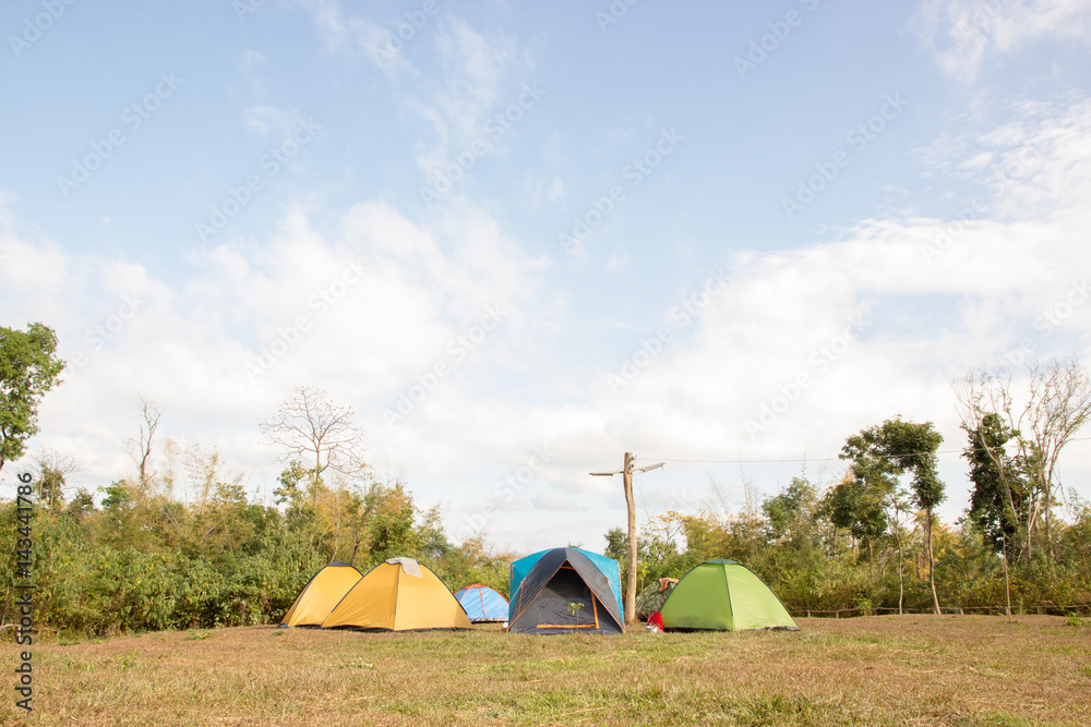 camping tent in park camping tent in park