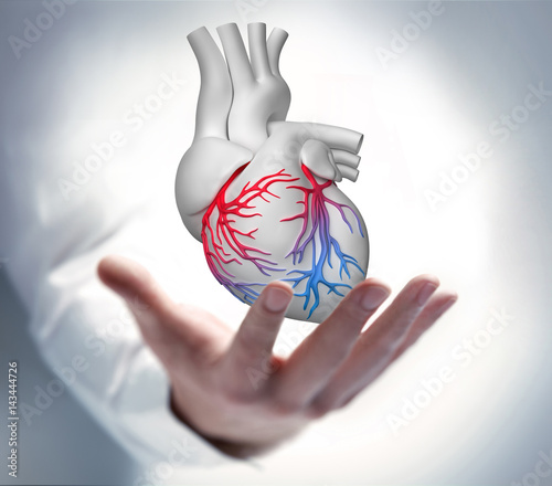 Hand mit weißem Herz