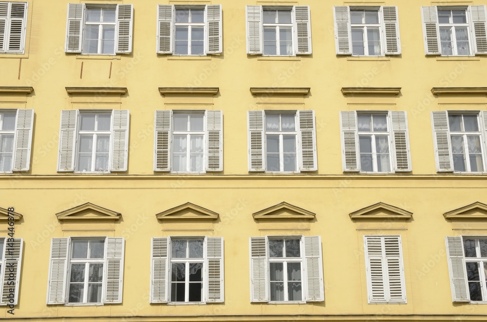 Row of windows  in Graz, Austria