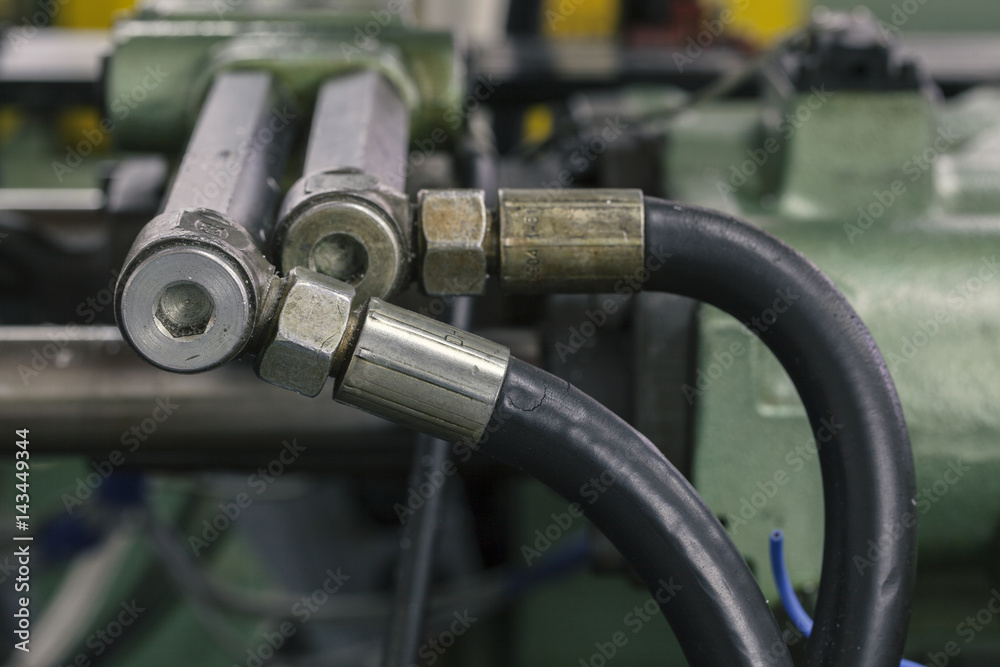 hydraulic hoses close up hydraulic hoses close up