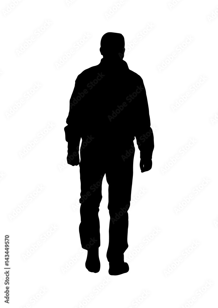 Silhouette of a man is walking from behind a kind of vector Silhouette of a man is walking from behind a kind of vector