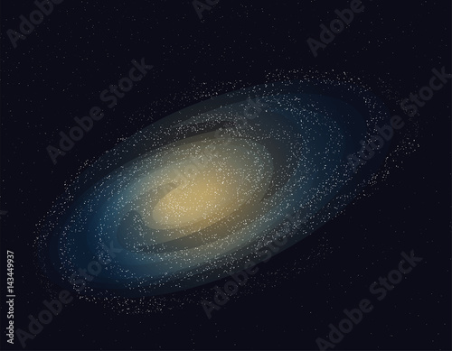 Illustration of galaxy,stars in the space.